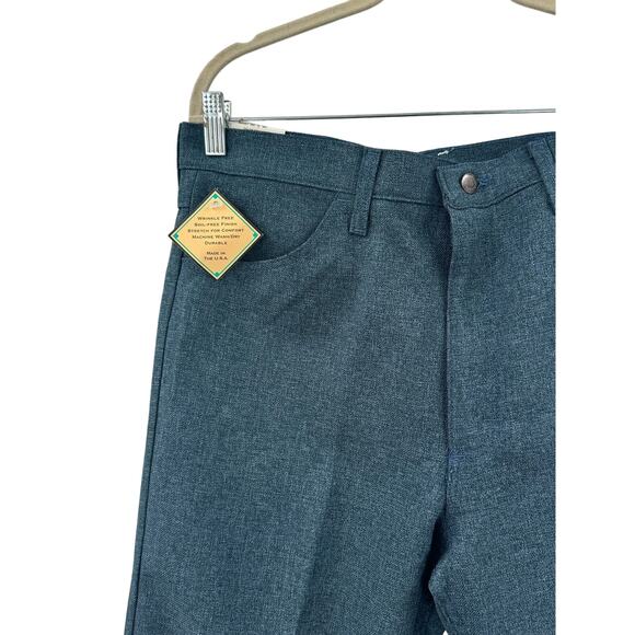 NWT Wrangler Heather Blue Wrancher Polyester Jeans Regular Fit - Picture 6 of 7